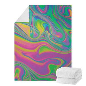 Psychedelic Soap Bubble Print Blanket