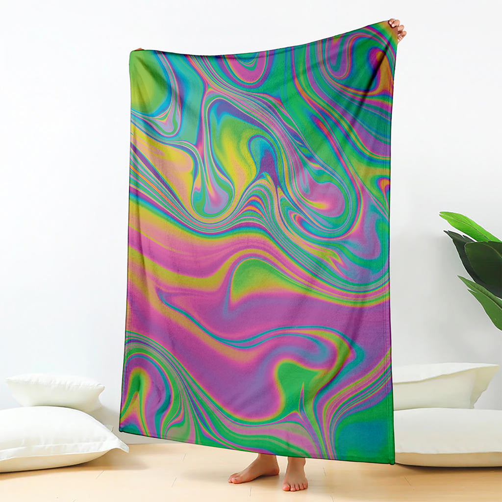 Psychedelic Soap Bubble Print Blanket