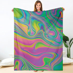 Psychedelic Soap Bubble Print Blanket