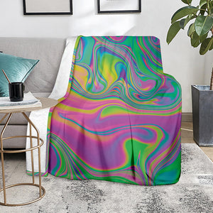 Psychedelic Soap Bubble Print Blanket