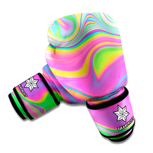 Psychedelic Soap Bubble Print Boxing Gloves