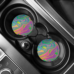 Psychedelic Soap Bubble Print Car Coasters