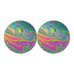 Psychedelic Soap Bubble Print Car Coasters