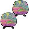 Psychedelic Soap Bubble Print Car Headrest Covers