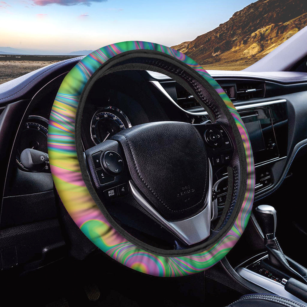 Psychedelic Soap Bubble Print Car Steering Wheel Cover