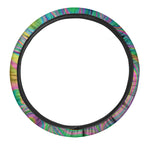 Psychedelic Soap Bubble Print Car Steering Wheel Cover