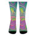 Psychedelic Soap Bubble Print Crew Socks