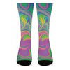 Psychedelic Soap Bubble Print Crew Socks