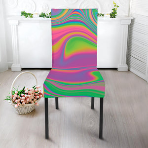 Psychedelic Soap Bubble Print Dining Chair Slipcover