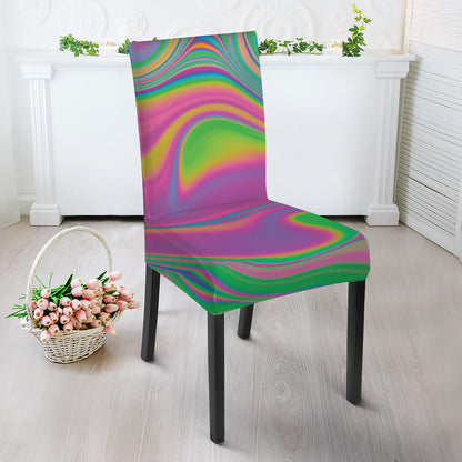 Psychedelic Soap Bubble Print Dining Chair Slipcover