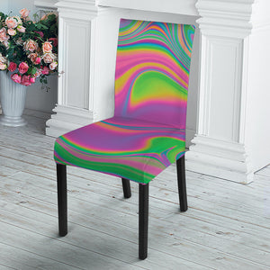 Psychedelic Soap Bubble Print Dining Chair Slipcover