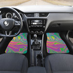 Psychedelic Soap Bubble Print Front and Back Car Floor Mats