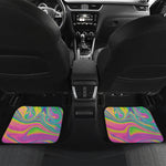 Psychedelic Soap Bubble Print Front and Back Car Floor Mats