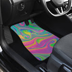 Psychedelic Soap Bubble Print Front and Back Car Floor Mats