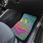 Psychedelic Soap Bubble Print Front and Back Car Floor Mats