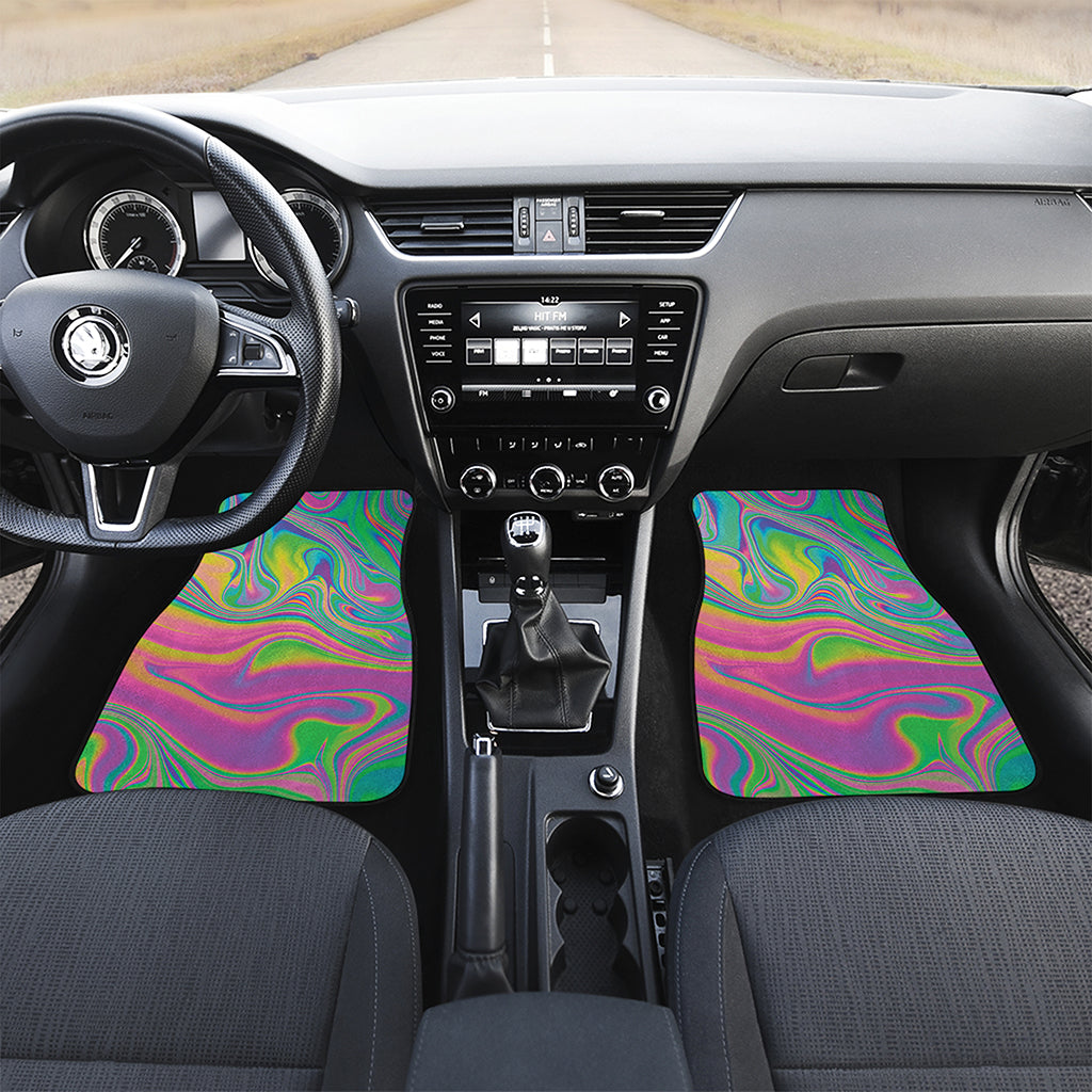 Psychedelic Soap Bubble Print Front Car Floor Mats