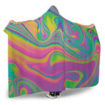 Psychedelic Soap Bubble Print Hooded Blanket