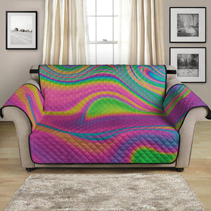 Psychedelic Soap Bubble Print Loveseat Protector