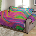 Psychedelic Soap Bubble Print Loveseat Protector