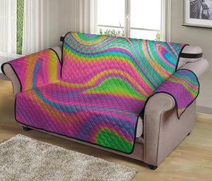 Psychedelic Soap Bubble Print Loveseat Protector