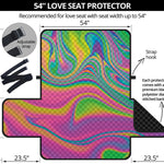 Psychedelic Soap Bubble Print Loveseat Protector