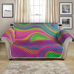 Psychedelic Soap Bubble Print Loveseat Protector