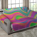 Psychedelic Soap Bubble Print Loveseat Protector