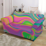 Psychedelic Soap Bubble Print Loveseat Slipcover