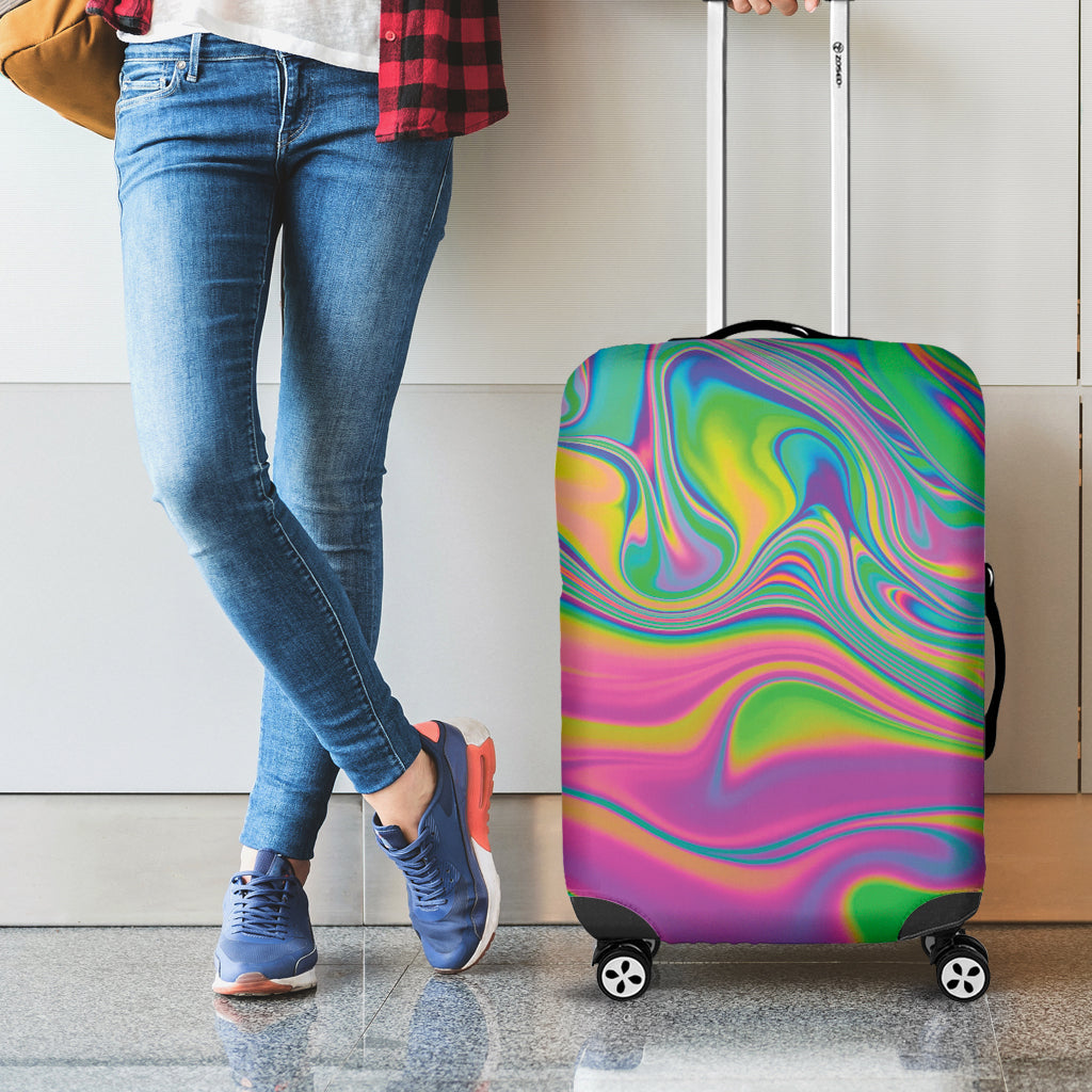 Psychedelic Soap Bubble Print Luggage Cover