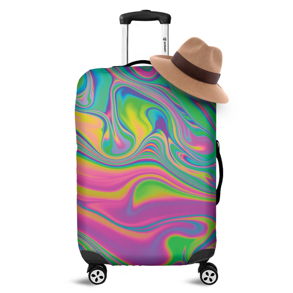 Psychedelic Soap Bubble Print Luggage Cover