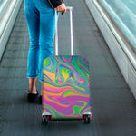 Psychedelic Soap Bubble Print Luggage Cover