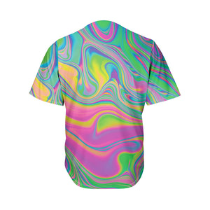 Psychedelic Soap Bubble Print Men's Baseball Jersey