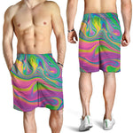 Psychedelic Soap Bubble Print Men's Shorts