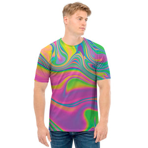 Psychedelic Soap Bubble Print Men's T-Shirt