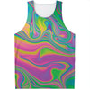 Psychedelic Soap Bubble Print Men's Tank Top