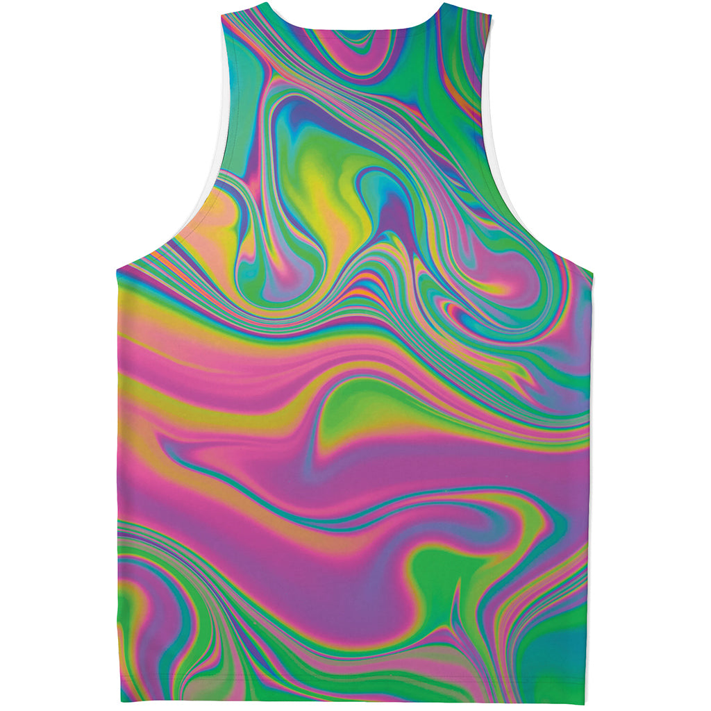 Psychedelic Soap Bubble Print Men's Tank Top