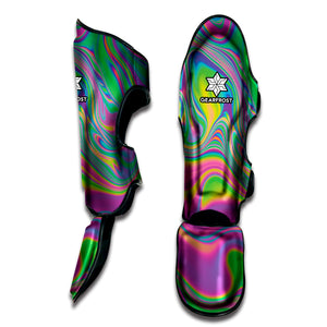 Psychedelic Soap Bubble Print Muay Thai Shin Guard