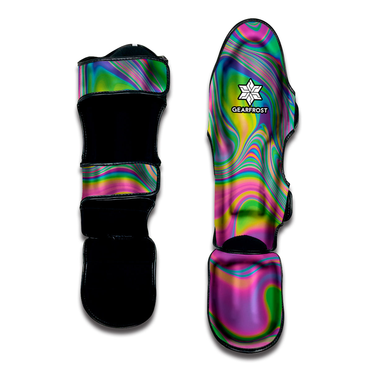 Psychedelic Soap Bubble Print Muay Thai Shin Guard