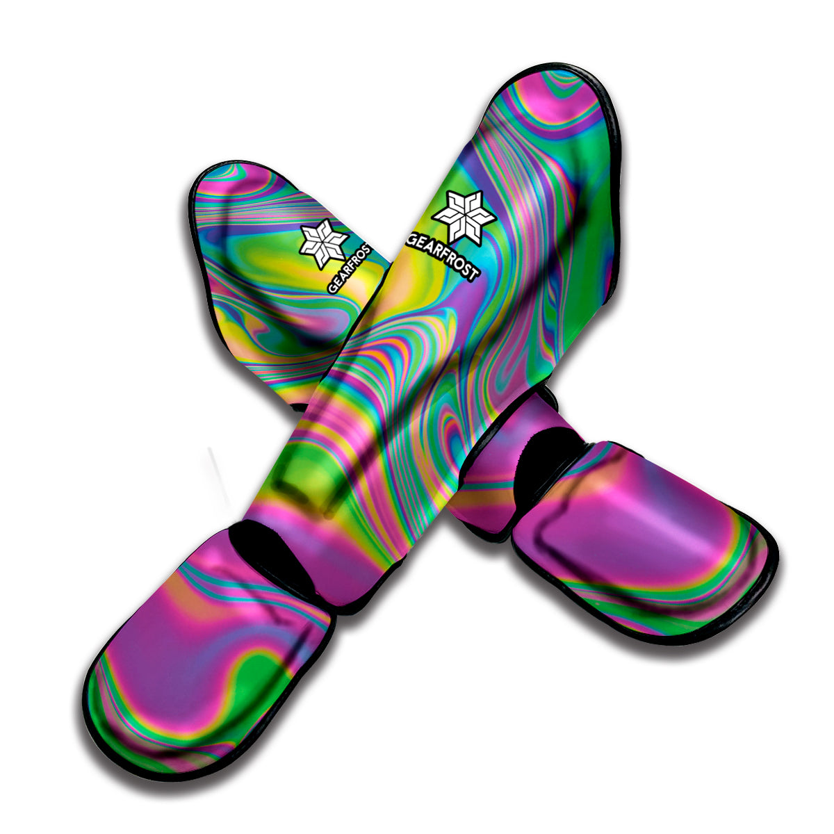 Psychedelic Soap Bubble Print Muay Thai Shin Guard