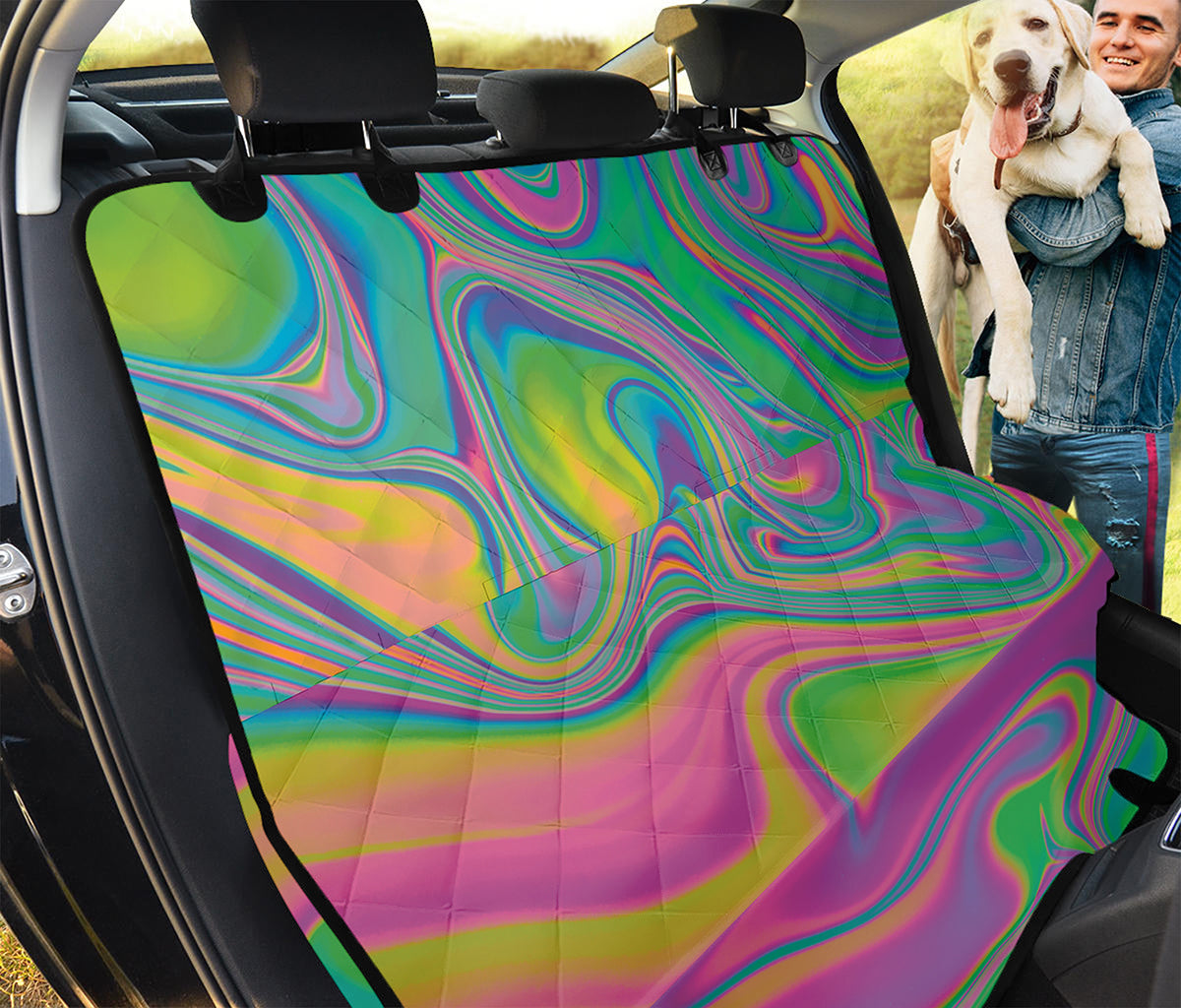Psychedelic Soap Bubble Print Pet Car Back Seat Cover