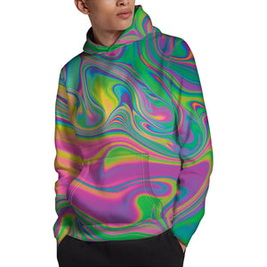 Psychedelic Soap Bubble Print Pullover Hoodie