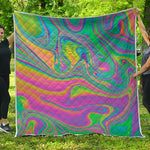 Psychedelic Soap Bubble Print Quilt