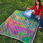 Psychedelic Soap Bubble Print Quilt