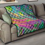 Psychedelic Soap Bubble Print Quilt