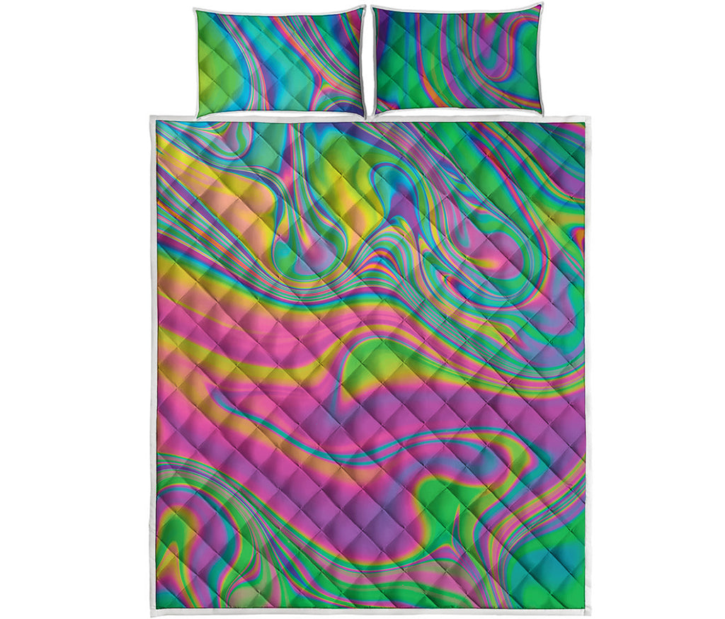 Psychedelic Soap Bubble Print Quilt Bed Set