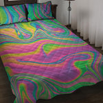 Psychedelic Soap Bubble Print Quilt Bed Set