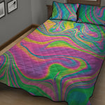 Psychedelic Soap Bubble Print Quilt Bed Set