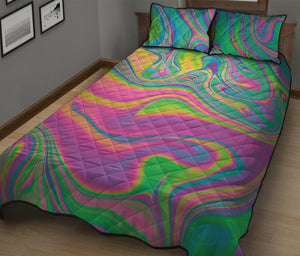 Psychedelic Soap Bubble Print Quilt Bed Set