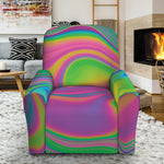 Psychedelic Soap Bubble Print Recliner Slipcover