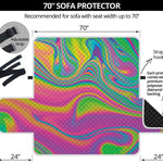 Psychedelic Soap Bubble Print Sofa Protector